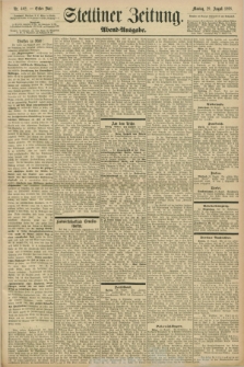 Stettiner Zeitung. 1898, Nr. 402 (29 August) - Abend-Ausgabe