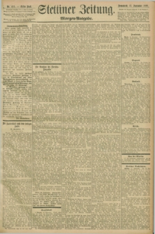 Stettiner Zeitung. 1898, Nr. 435 (17 September) - Morgen-Ausgabe