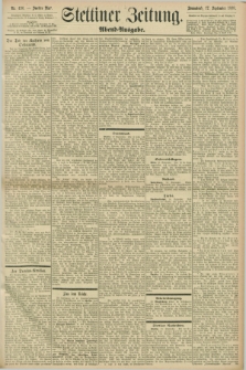 Stettiner Zeitung. 1898, Nr. 436 (17 September) - Abend-Ausgabe