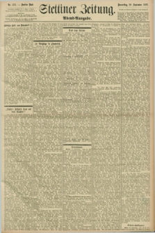 Stettiner Zeitung. 1898, Nr. 456 (29 September) - Abend-Ausgabe
