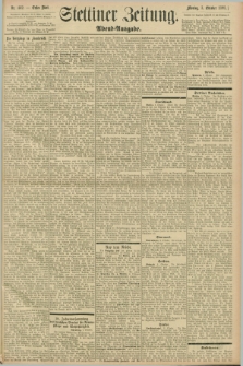 Stettiner Zeitung. 1898, Nr. 462 (3 Oktober) - Abend-Ausgabe