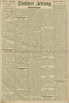 Stettiner Zeitung. 1898, Nr. 504 (27 Oktober) - Abend-Ausgabe