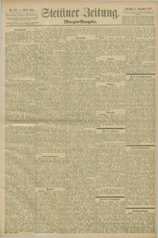 Stettiner Zeitung. 1898, Nr. 523 (8 November) - Morgen-Ausgabe