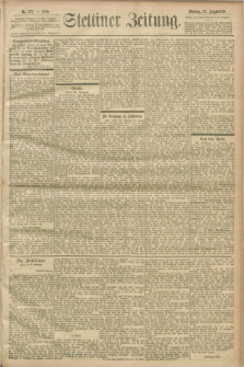 Stettiner Zeitung. 1899, Nr. 277 (27 August)