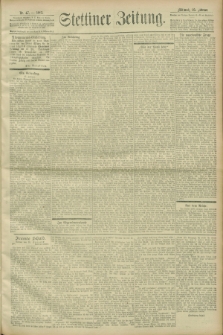 Stettiner Zeitung. 1903, Nr 47 (25 Februar)