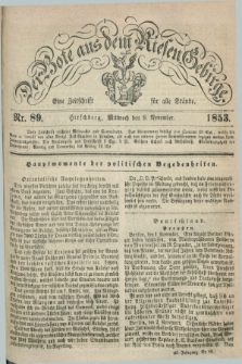 Der Bote aus dem Riesen-Gebirge : eine Zeitschrift für alle Stände. Jg.41, Nr. 89 (9 November 1853) + dod.