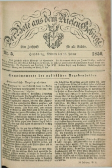 Der Bote aus dem Riesen-Gebirge : eine Zeitschrift für alle Stände. Jg.44, Nr. 5 (16 Januar 1856) + dod.