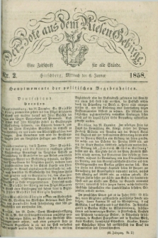 Der Bote aus dem Riesen-Gebirge : eine Zeitschrift für alle Stände. Jg.46, Nr. 2 (6 Januar 1858) + dod.