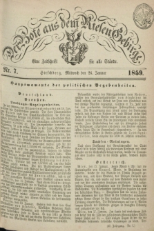 Der Bote aus dem Riesen-Gebirge : eine Zeitschrift für alle Stände. Jg.47, Nr. 7 (26 Januar 1859) + dod.
