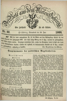 Der Bote aus dem Riesen-Gebirge : eine Zeitschrift für alle Stände. Jg.48, Nr. 52 (30 Juni 1860) + dod.