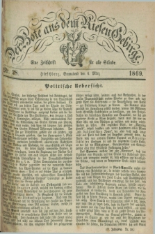 Der Bote aus dem Riesen-Gebirge : eine Zeitschrift für alle Stände. Jg.57, Nr. 28 (6 März 1869) + dod.