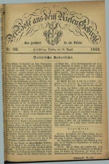 Der Bote aus dem Riesen-Gebirge : eine Zeitschrift für alle Stände. Jg.57, Nr. 101 (31 August 1869) + dod.