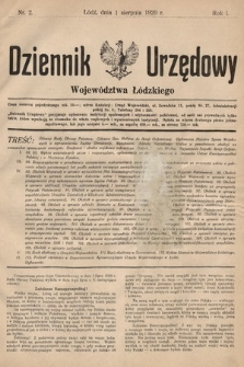 Dziennik Urzędowy Województwa Łódzkiego. 1920, nr 2