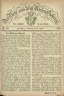 Der Bote aus dem Riesen-Gebirge : eine Zeitschrift für alle Stände. Jg.59, Nr. 98 (24 August 1871) + dod.