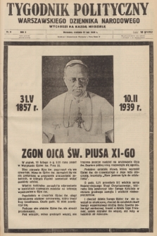 Tygodnik Polityczny Warszawskiego Dziennika Narodowego : wychodzi na każdą niedzielę. 1939, nr 8