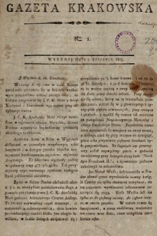Gazeta Krakowska. 1805, nr 1