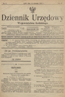 Dziennik Urzędowy Województwa Łódzkiego. 1922, nr 2