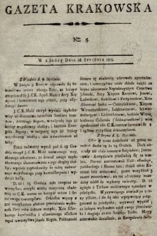 Gazeta Krakowska. 1805, nr 5