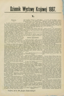 Dziennik Wystawy Krajowej. 1887, [nr] 10 (13 września)