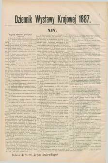 Dziennik Wystawy Krajowej. 1887, [nr] 14 (17 września)