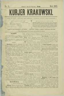 Kurjer Krakowski. [R.1], nr 3 (5 stycznia 1887)