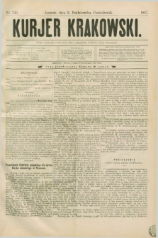 Kurjer Krakowski. [R.1], nr 249 (31 października 1887)