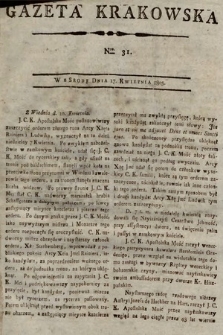 Gazeta Krakowska. 1805, nr 31