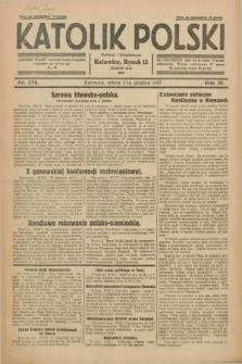 Katolik Polski. R.3, nr 278 (3 grudnia 1927) + dod.