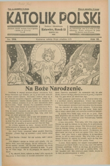 Katolik Polski. R.3, nr 295 (24 grudnia 1927) + dod.