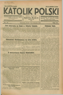 Katolik Polski. R.4, nr 14 (18 stycznia 1928) + dod.