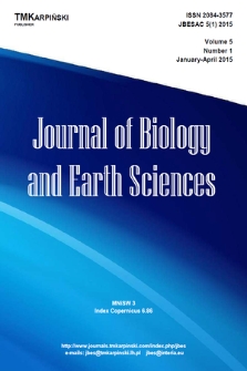 Journal of Biology and Earth Sciences. Vol. 5, 2015, no.1