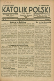 Katolik Polski. R.4, nr 25 (31 stycznia 1928) + dod.