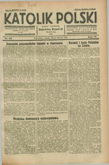 Katolik Polski. R.4, nr 69 (23 marca 1928) + dod.