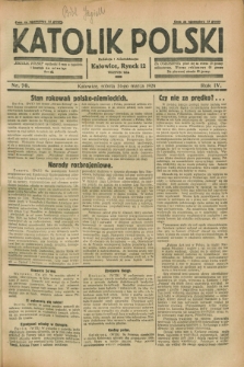 Katolik Polski. R.4, nr 70 (24 marca 1928) + dod.