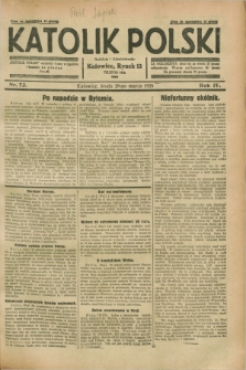 Katolik Polski. R.4, nr 73 (28 marca 1928) + dod.