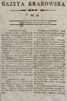 Gazeta Krakowska. 1805, nr 58