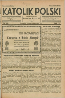 Katolik Polski. R.4, nr 128 (5 czerwca 1928) + dod.