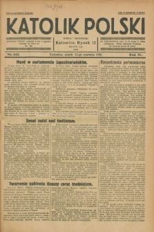 Katolik Polski. R.4, nr 142 (22 czerwca 1928) + dod.