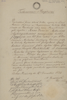Papiery osobiste Gwalberta Pawlikowskiego z lat 1811-1848