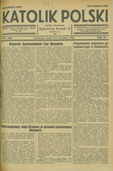 Katolik Polski. R.4, nr 205 (5 września 1928) + dod.