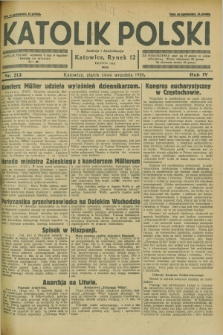 Katolik Polski. R.4, nr 213 (14 września 1928) + dod.
