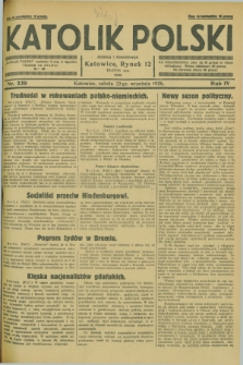 Katolik Polski. R.4, nr 220 (22 września 1928) + dod.