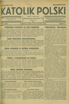 Katolik Polski. R.4, nr 226 (29 września 1928) + dod.