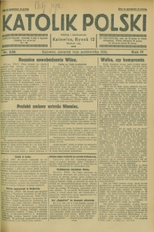 Katolik Polski. R.4, nr 236 (11 października 1928) + dod.
