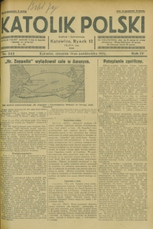 Katolik Polski. R.4, nr 242 (18 października 1928) + dod.