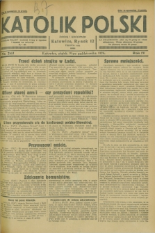 Katolik Polski. R.4, nr 243 (19 października 1928) + dod.