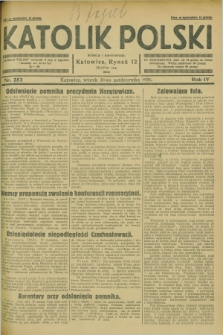 Katolik Polski. R.4, nr 252 (30 października 1928) + dod.