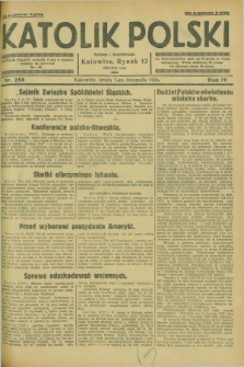 Katolik Polski. R.4, nr 258 (7 listopada 1928) + dod.