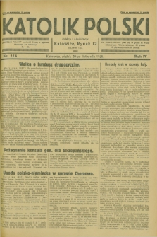 Katolik Polski. R.4, nr 278 (30 listopada 1928) + dod.
