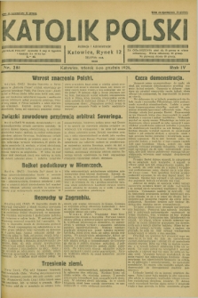 Katolik Polski. R.4, nr 281 (4 grudnia 1928) + dod.